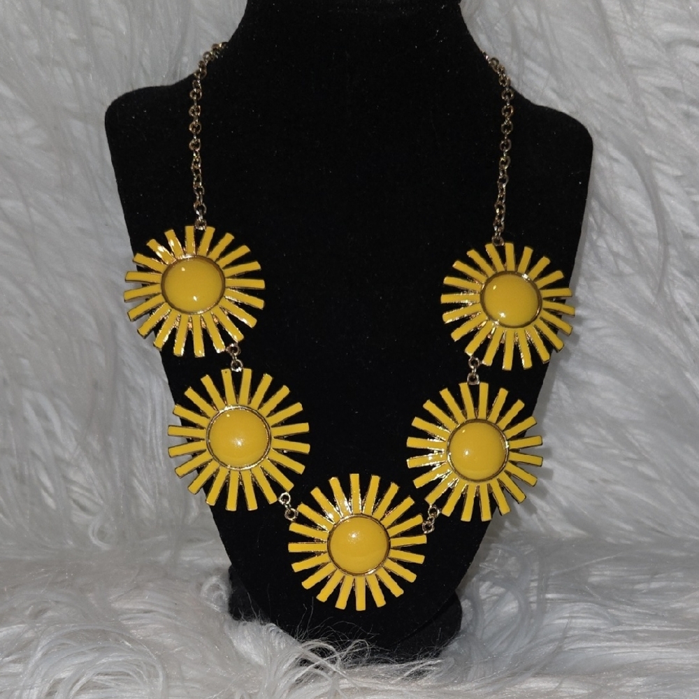Sunburst Yellow Statement Necklace